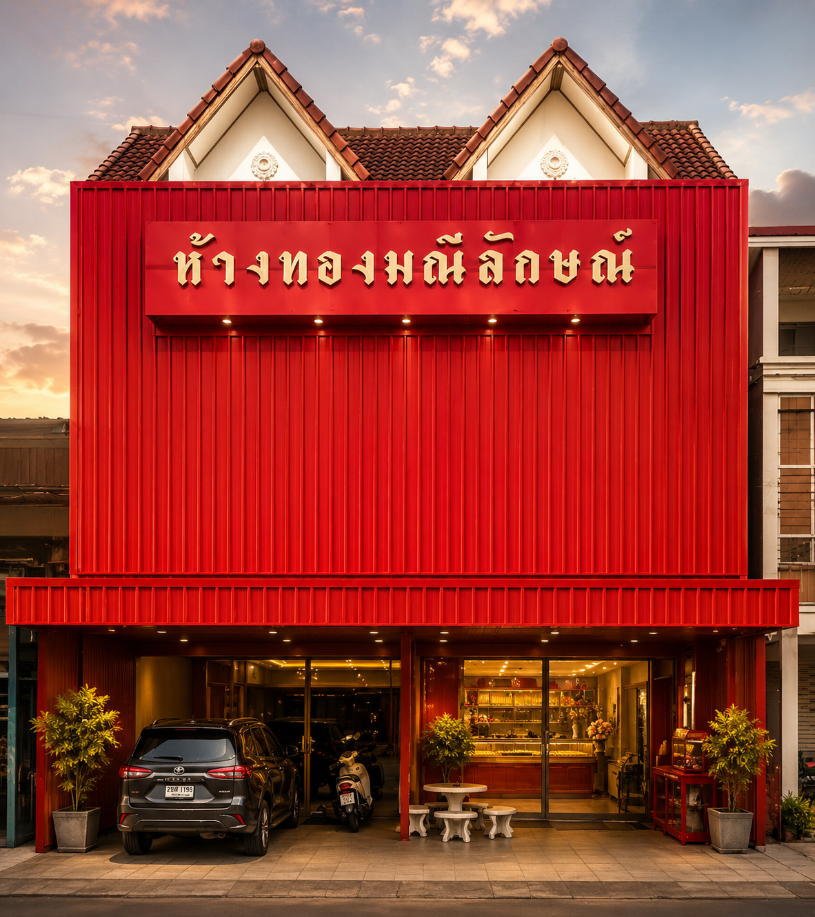 หน้าร้าน ห้างทอง มณีลักษณ์ ตลาดท่าพล เพชรบูรณ์